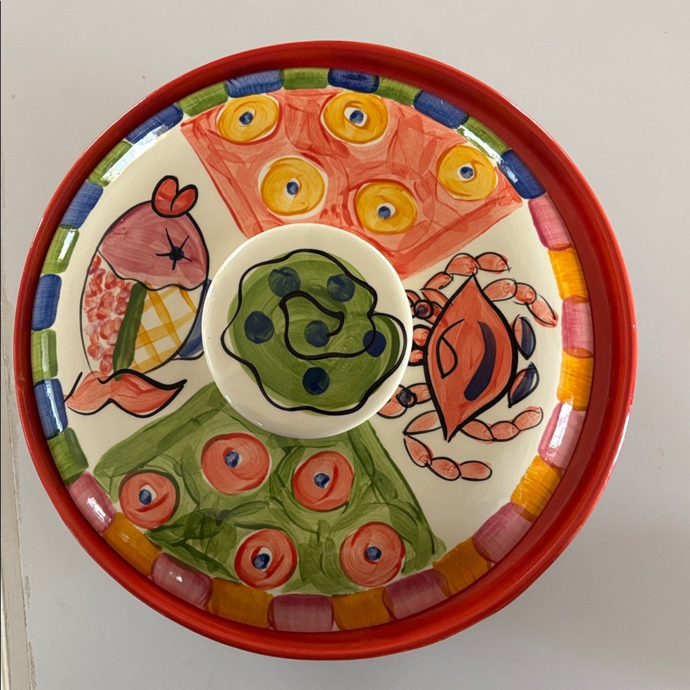 Vicki Carroll Studio Splish Splash Soup Bowl/Casserole Dish w/Lid - Discontinued - Picture 4 of 7